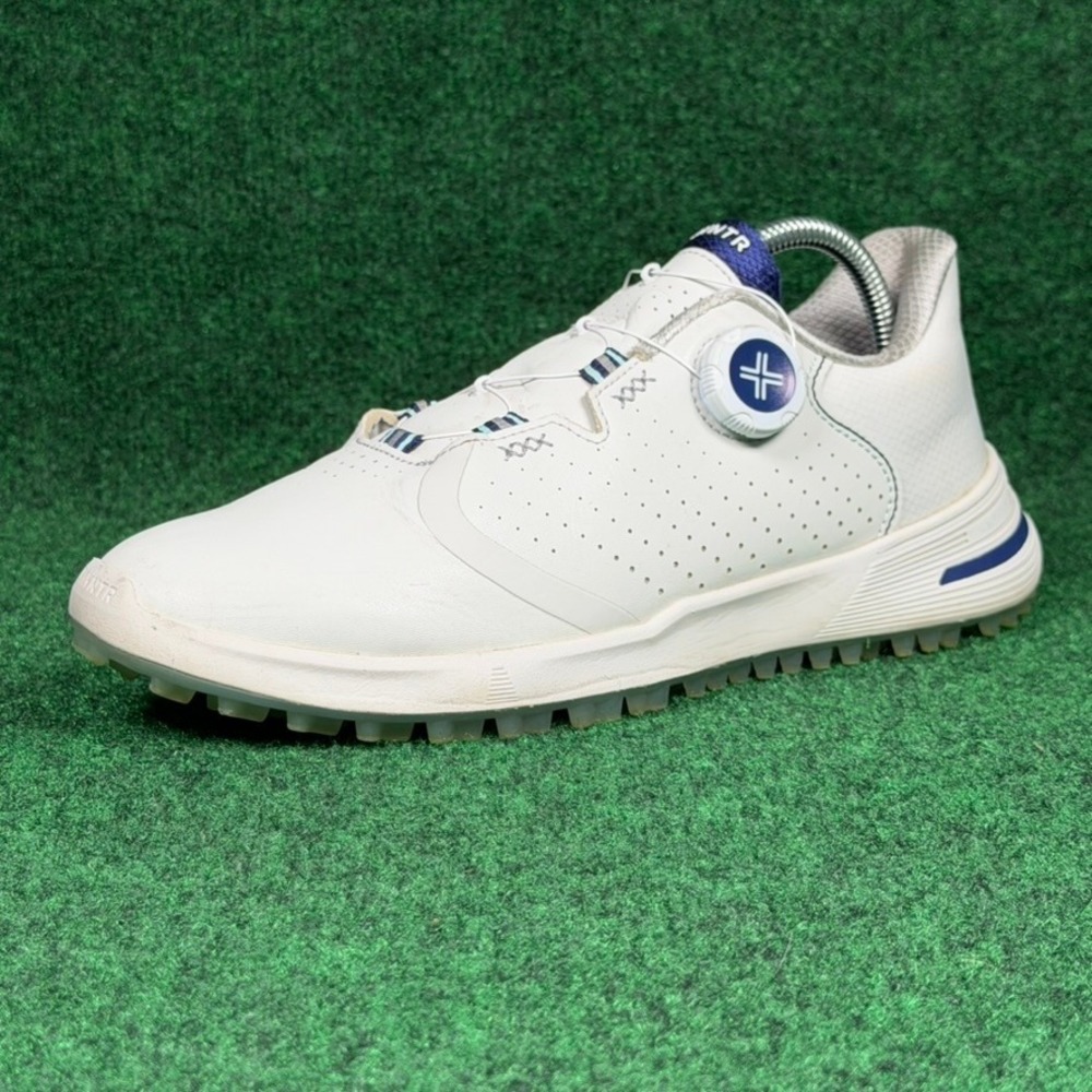 Payntr X 007 FF Spikeless Golf Shoes Womens 10 White Navy Athletic Performance
